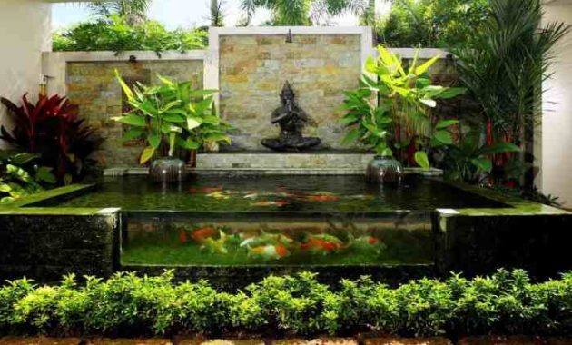 Desain Kolam Ikan Indor Depan Rumah Minimalis