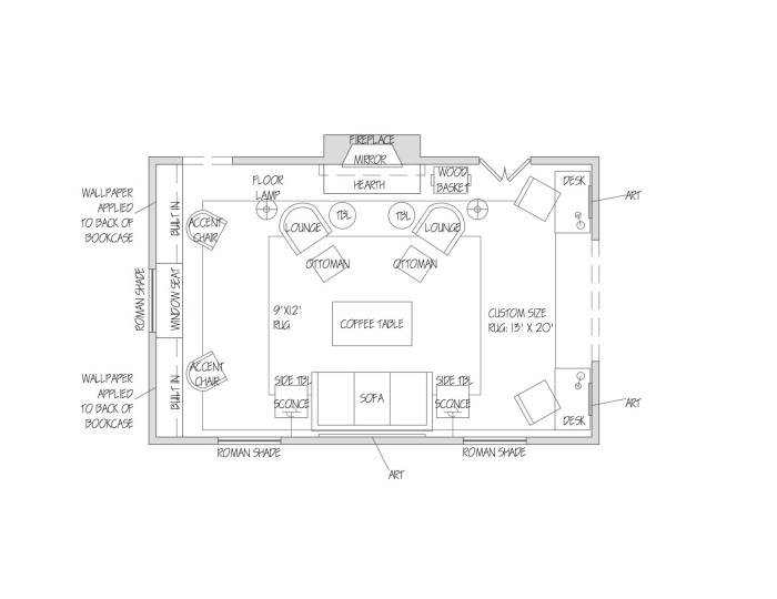 Wohnzimmer grundriss maße