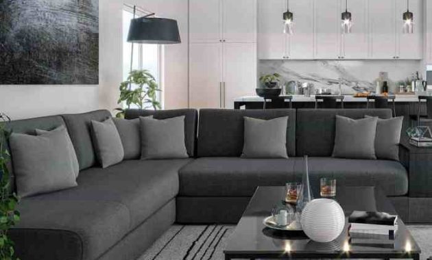 Wohnzimmer hellgraue Couch Stil und Einrichtung