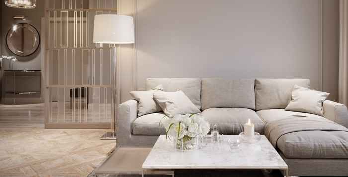 Wohnzimmer grau weiß beige