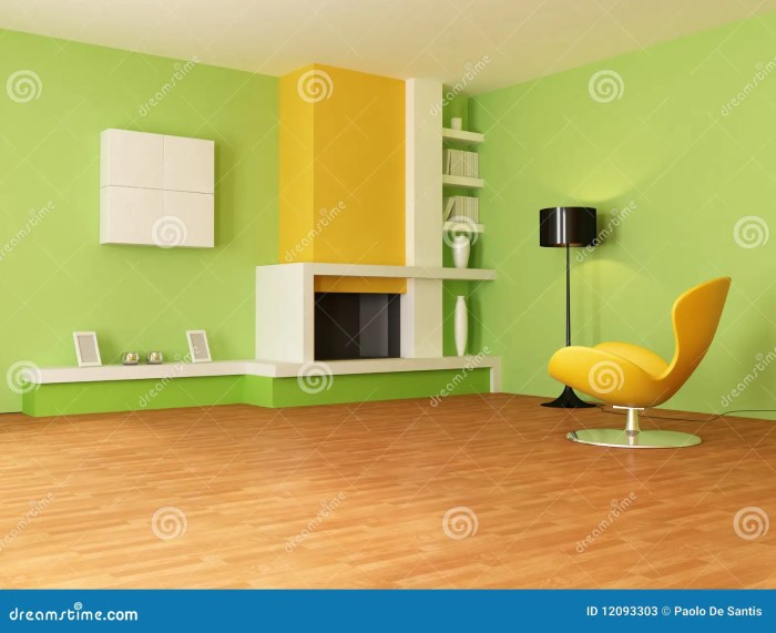 Wohnzimmer grün orange